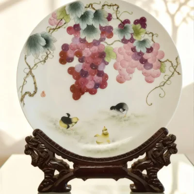 Grapes Garden Fun Porcelain Plate