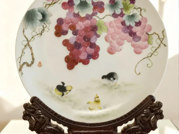 Grapes Garden Fun Porcelain Plate