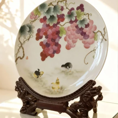 Grapes Garden Fun Porcelain Plate