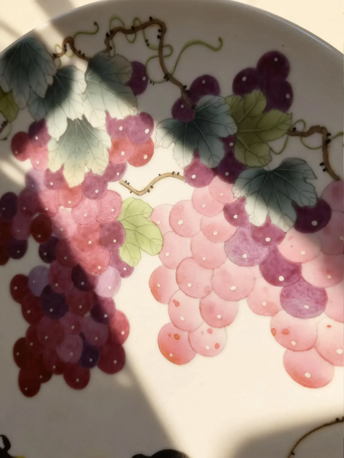 Grapes Garden Fun Porcelain Plate