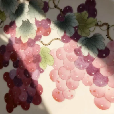 Grapes Garden Fun Porcelain Plate