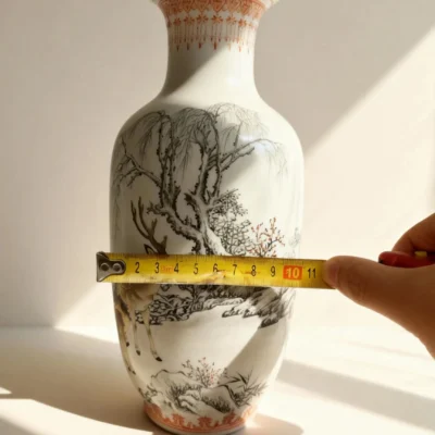 Snow Forest Deer Shadow Porcelain Bottle