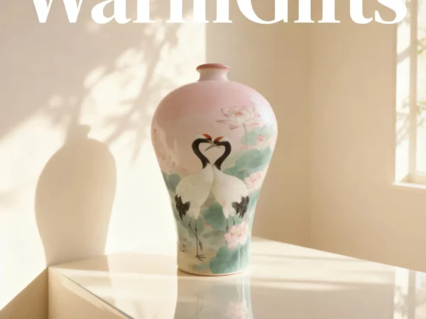 ‘Cranes Dancing over the Lotus Pond’ — An Eternal Love Poem Painted on a Famille Rose Porcelain Vase