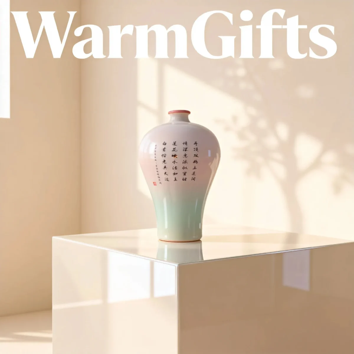 瓷瓶Xh01-3 ‘Cranes Dancing over the Lotus Pond’ — An Eternal Love Poem Painted on a Famille Rose Porcelain Vase