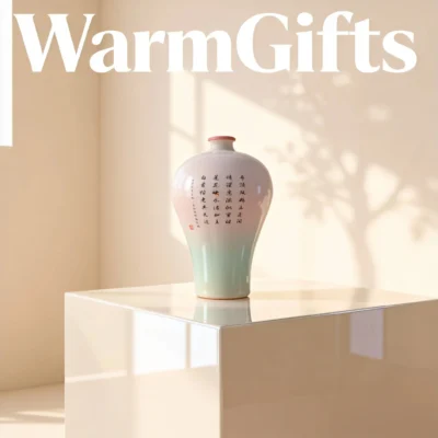 瓷瓶Xh01-3 ‘Cranes Dancing over the Lotus Pond’ — An Eternal Love Poem Painted on a Famille Rose Porcelain Vase